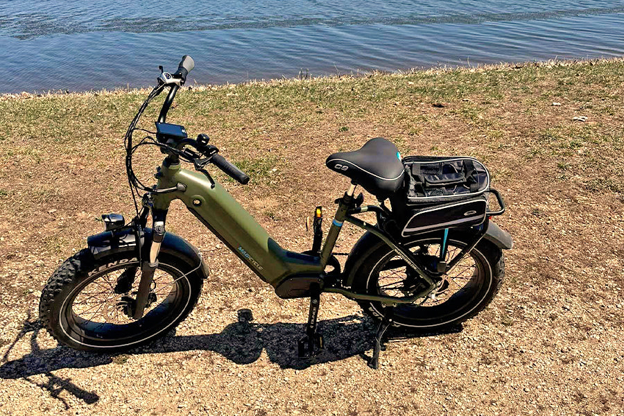 Can I Ride My Ebike on the Sand? Magicycle Jaguarundi 52V Folding STEP-THRU Fat Tire Ebike