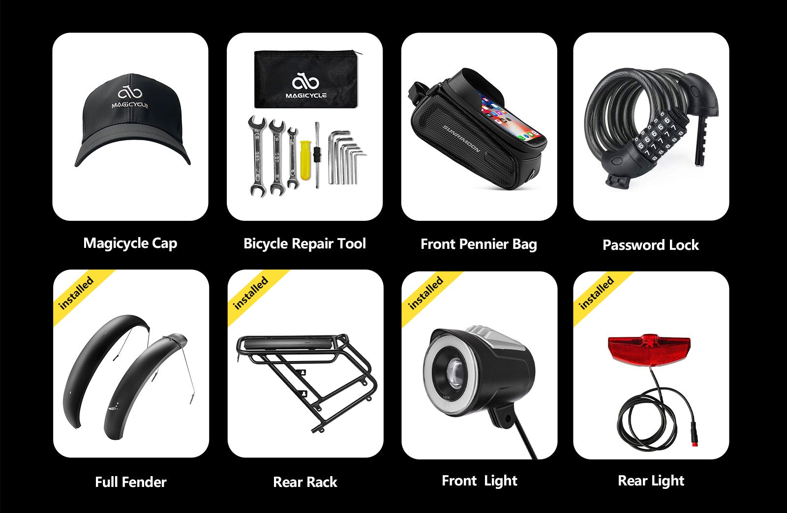 What's in the Magicycle Gift Package Accessories bag