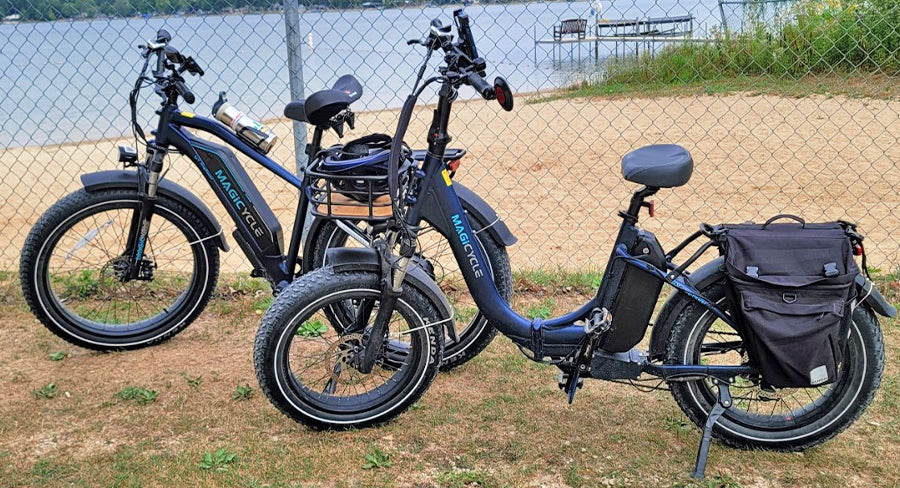 folding ebike and cruiser ebike