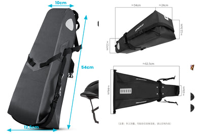 E-bike Saddle Bag 10 Litres Larget Capacity Waterproof Bicycle Seat Storage Bag
