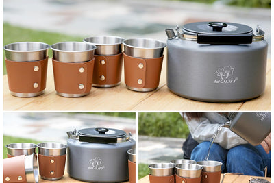 Camping Kettle Set with 4 Cups