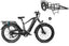 Black Magicycle Deer e-bike with cargo trailer for outdoor adventures.