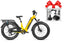 Magicycle Deer yellow fat tire ebike with rear rack and included accessories for outdoor rides.