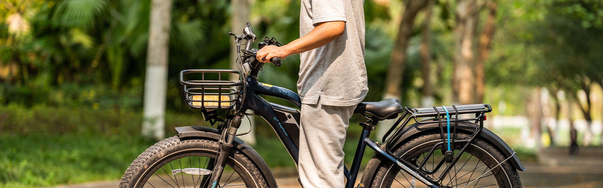 electric bike magicycle front basket details