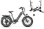 Magicycle Ocelot Pro fat tire e-bike in gray with detachable battery and bike rack.
