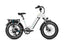White Magicycle Ocelot Pro 2.0 fat tire electric bike with rear rack and wide tires