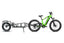 Green Magicycle Deer e-bike with cargo trailer for versatile outdoor exploration.