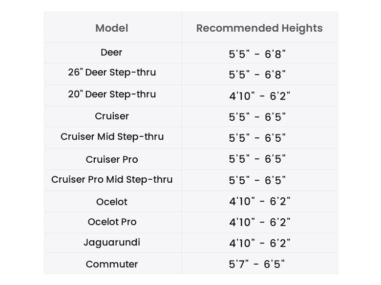 magicycle ebike size