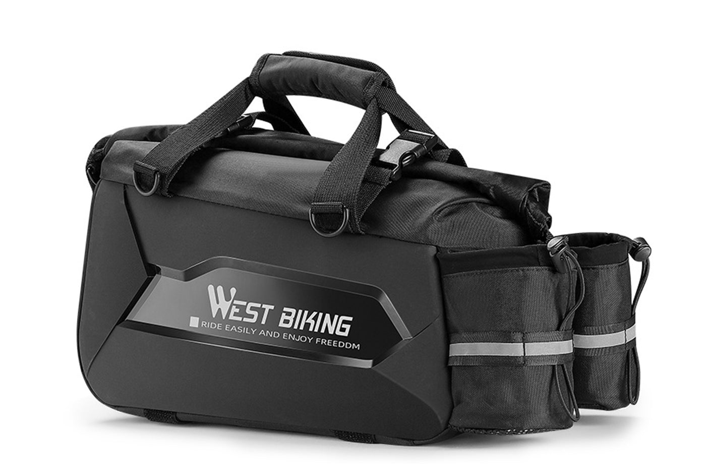 Rear Rack Bags 25L Hard Shell Rear Rack Bag with 2 Water Bottle Bags - Magicycle Bike