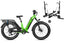 Magicycle Deer green fat tire ebike with rear rack and detachable bike mount for adventures.