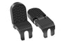 Black collapsible rear passenger footrest pegs for electric bikes