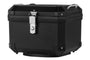 Black 45L ebike rear rack top case with security lock and durable handles