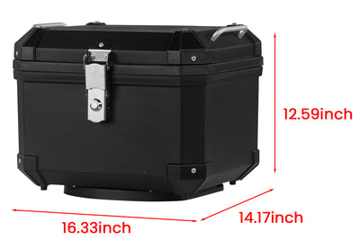 45L Ebike Rear Rack Top Case, Waterproof Trunk Tour Tail Box with Security Lock
