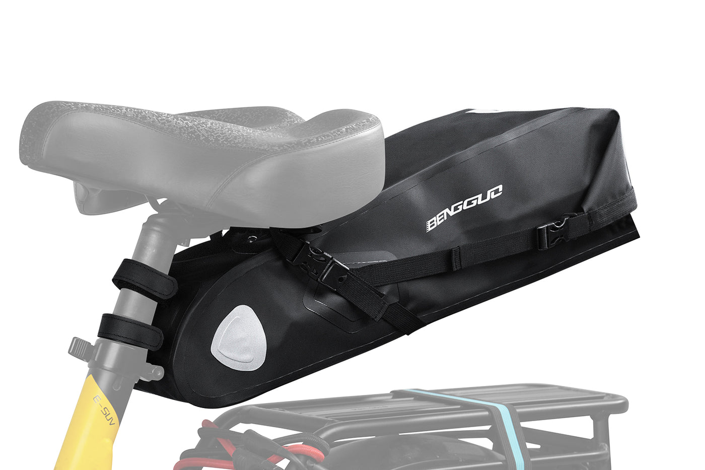 Ebike Saddle Bag 10 Litres Larget Capacity Waterproof Bicycle Seat St