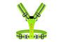 LED reflective vest with adjustable straps and bright green color for high visibility