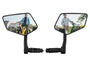 Extra-large handlebar ebike mirrors with cyclists on electric bikes.