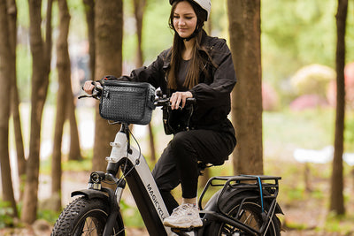 Electric Bike Handlebar Bag Bicycle Front Bag Storage Bag with Shoulder Strap