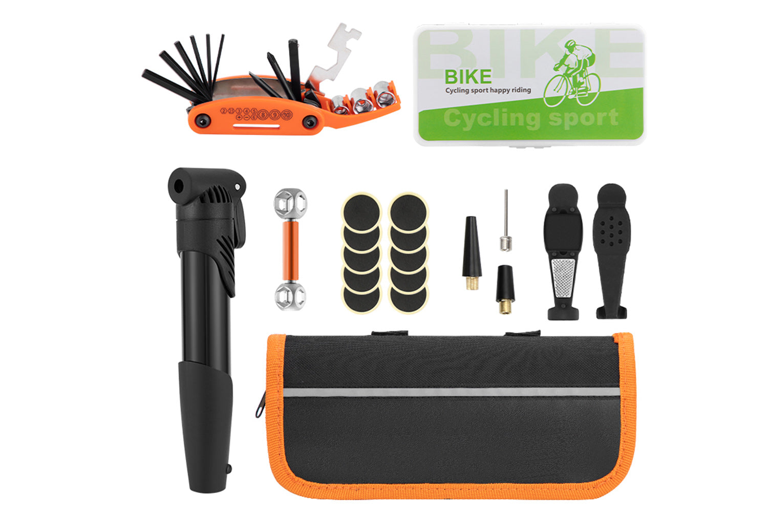 Bike Chain Bicycle Repair Tool Kit With Saddle Bag Bike Repair Kit
