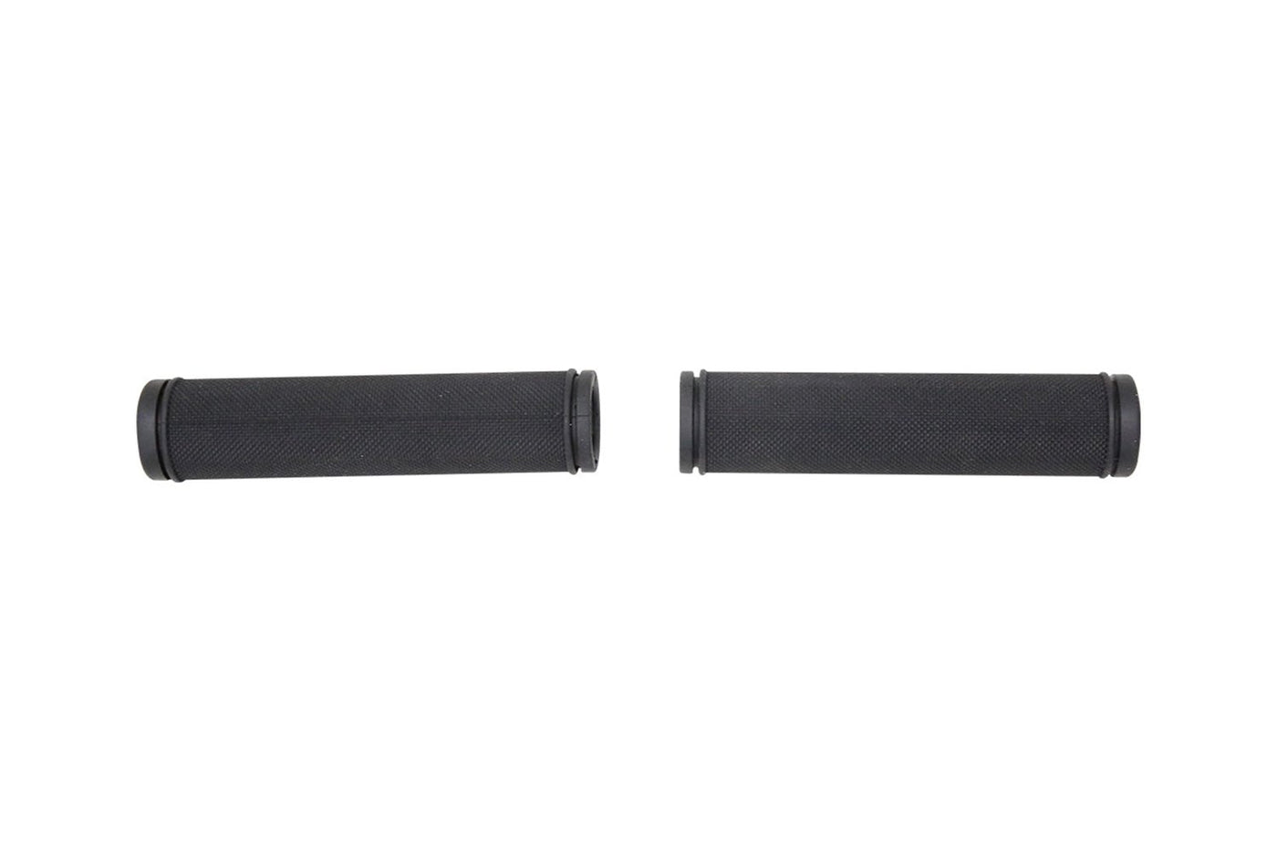 Black Magicycle ebike handlebar grips with no-slip design and end caps for better handling.