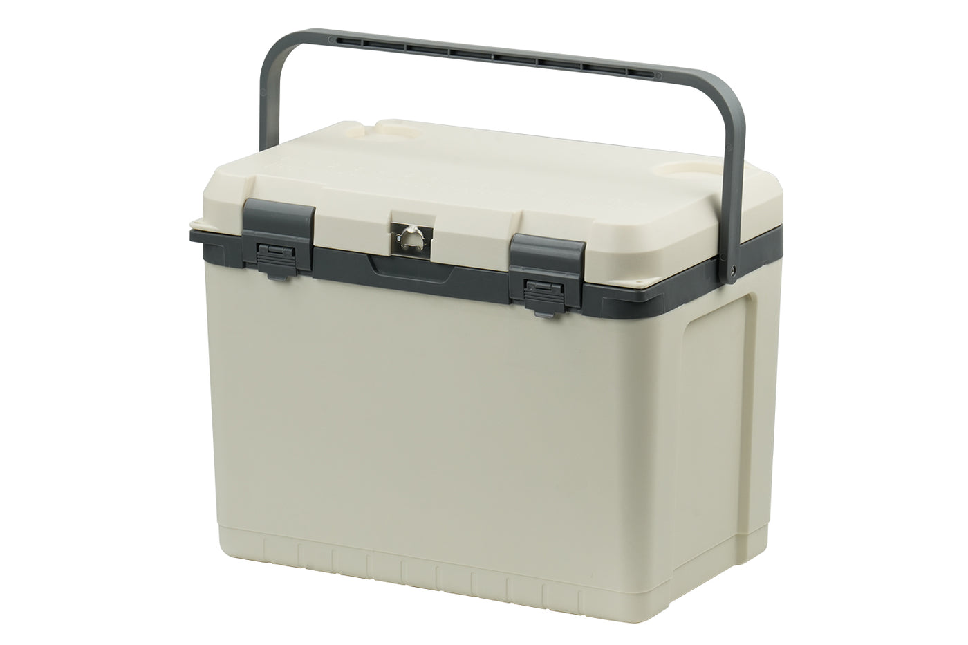 Insulated hard cooler with durable handle for outdoor adventures