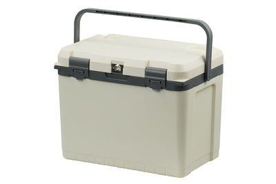 Insulated hard cooler with durable handle for outdoor adventures