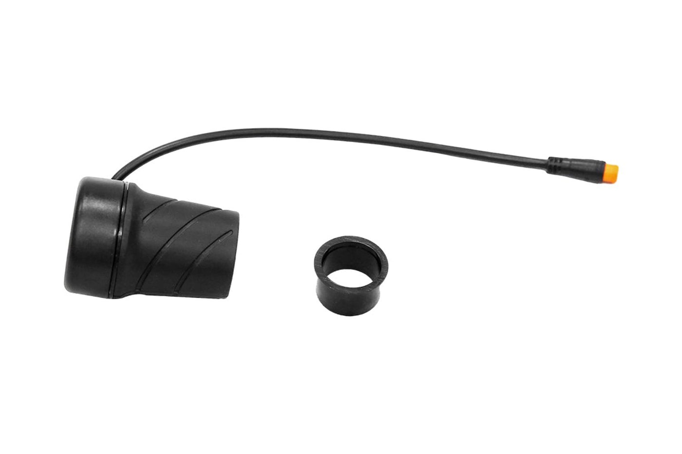 Ergonomic half twist throttle for Magicycle ebikes with connector cable included.