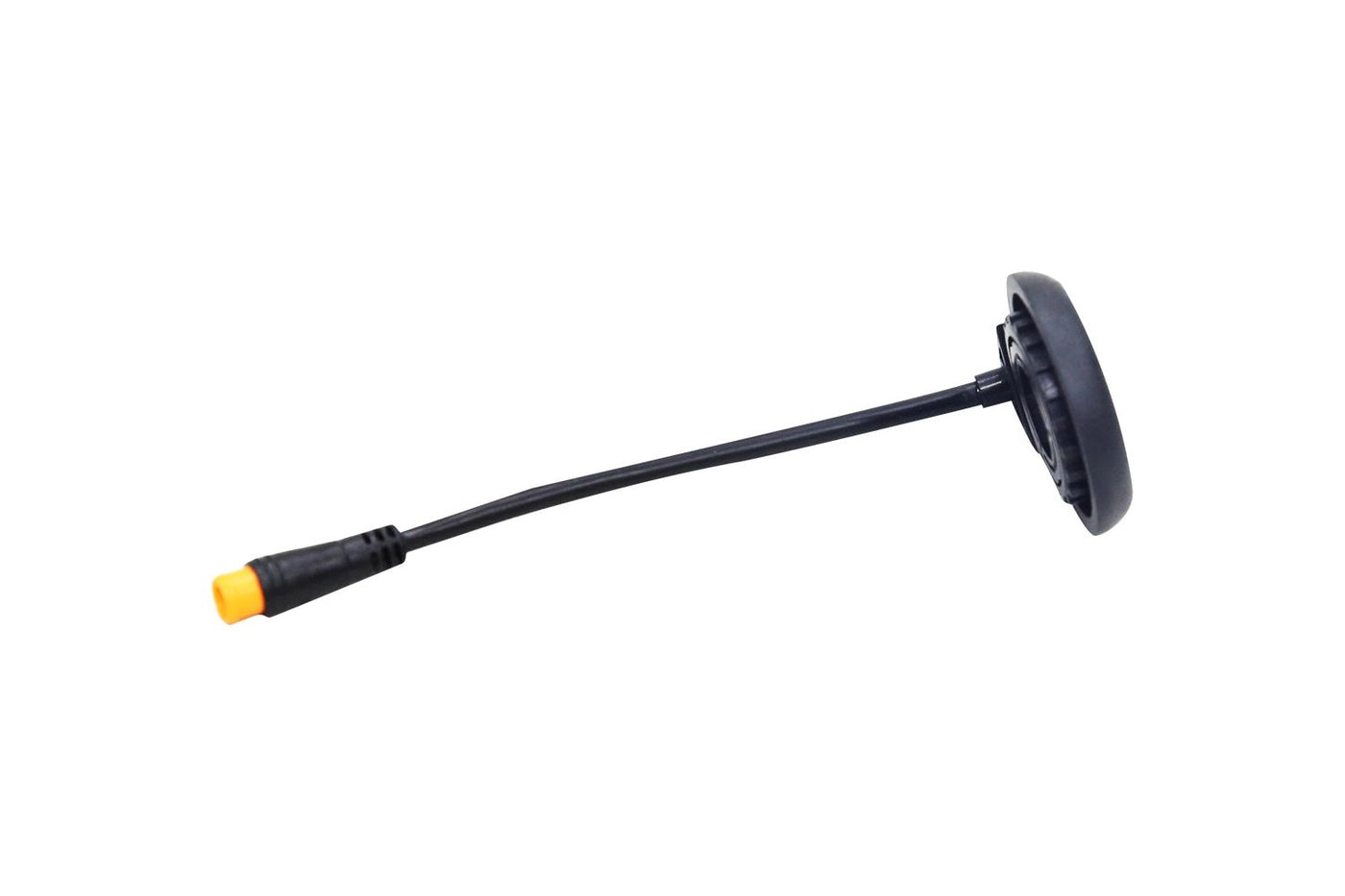 Magicycle speed sensor for electric bike with connector for energy-efficient pedaling.