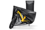 Magicycle folding electric bike covered with waterproof cover in black