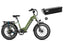 Magicycle Ocelot Pro Step-Thru Fat Tire Electric Bike in green with removable battery