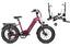 Maroon Magicycle Ocelot Pro Step-Thru Fat Tire Electric Bike with detachable battery and rack