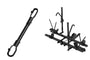 E-bike cross-bar adapter and hitch rack for secure e-bike transport