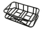 Large black iron basket for ebike rear rack with strong frame and high capacity