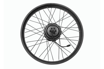 Magicycle ebike rear wheel with motor kit, 20-inch design, ready for installation