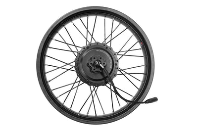 20-inch electric bike rear wheel with motor hub and black spokes