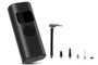 Portable tire inflator with digital display and multiple nozzles for versatility