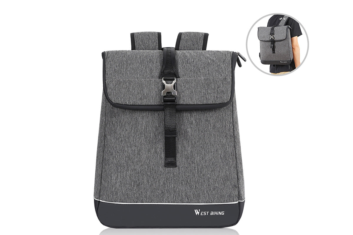 WestBiking 25L Large eBike Pannier Bag, 2 in 1 Backpack Bag, Bike Rear Seat Bag with Shoulder Strap