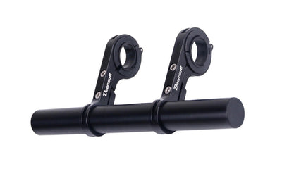 Deemount lightweight aluminum alloy bike handlebar extender in black.