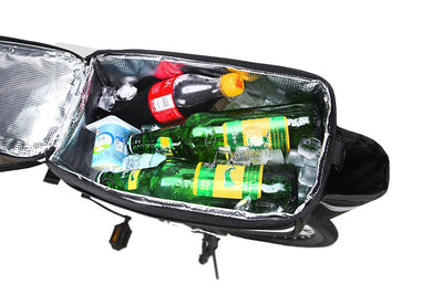 E-bike Rack Rear Carrier Bag 8L Insulated Trunk Cooler PU Leather Waterproof