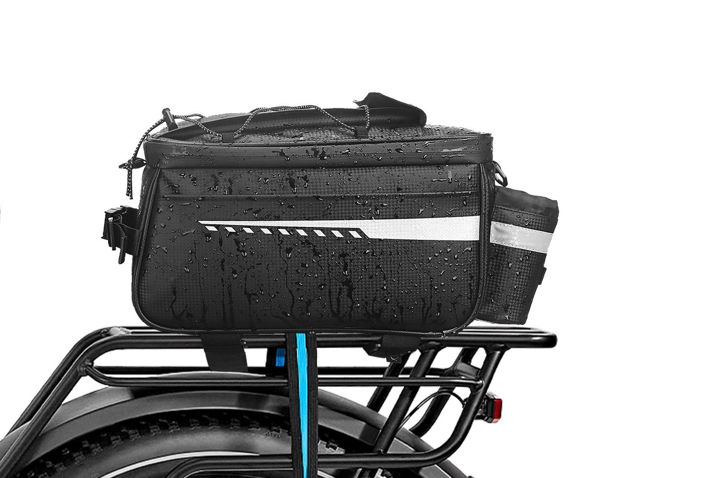 E-bike Rack Rear Carrier Bag 8L Insulated Trunk Cooler PU Leather Waterproof