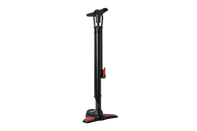 Electric bike floor air pump with ergonomic handle and accurate pressure gauge.