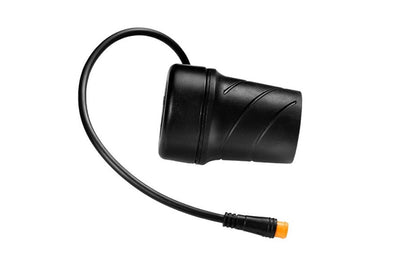 Half twist throttle for Magicycle electric bike, ergonomic design and connection cable.