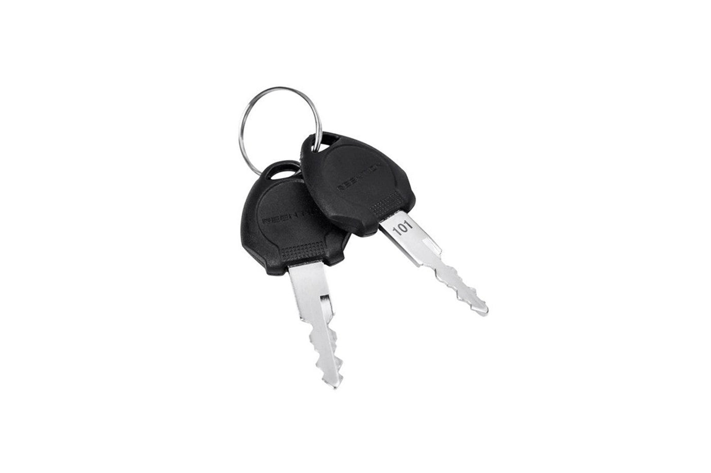 Black e-bike keys numbered 101 for Magicycle electric bike models