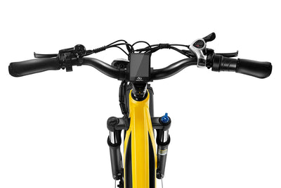 Magicycle electric bike yellow handlebar with display and controls