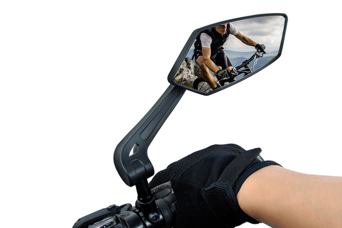 Durable Magicycle e-bike mirror showcasing adjustable 360° field of view.