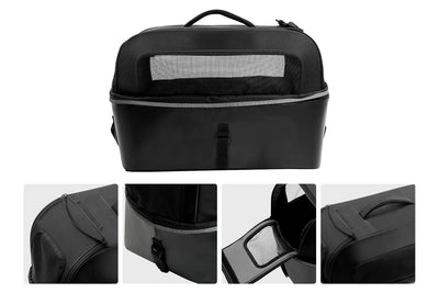 Magicycle black pet carrier for bikes with mesh vents and convenient carrying handle