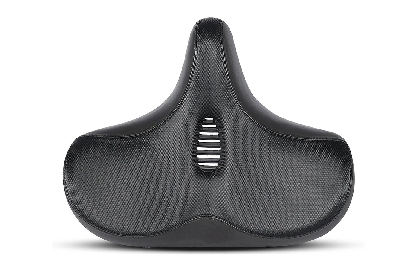 High-density padded oversized black e-bike seat for comfort during rides